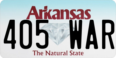 AR license plate 405WAR