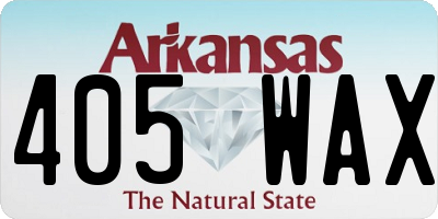 AR license plate 405WAX