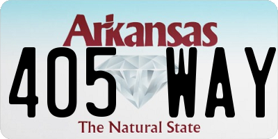 AR license plate 405WAY