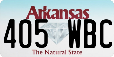 AR license plate 405WBC