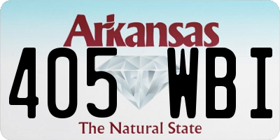 AR license plate 405WBI