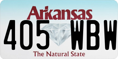 AR license plate 405WBW