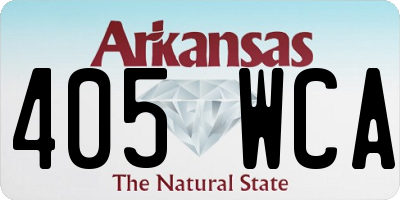 AR license plate 405WCA