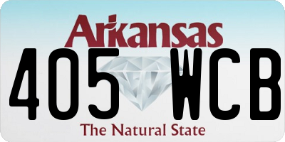 AR license plate 405WCB