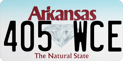 AR license plate 405WCE
