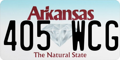 AR license plate 405WCG