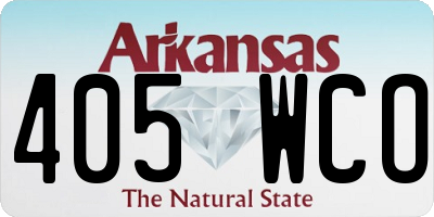 AR license plate 405WCO