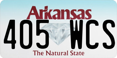 AR license plate 405WCS