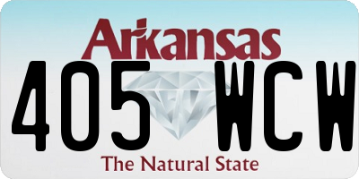 AR license plate 405WCW