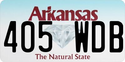 AR license plate 405WDB