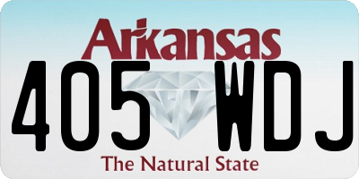 AR license plate 405WDJ