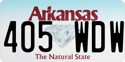 AR license plate 405WDW