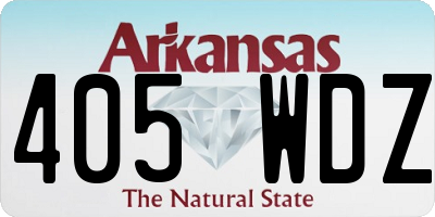 AR license plate 405WDZ