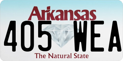 AR license plate 405WEA
