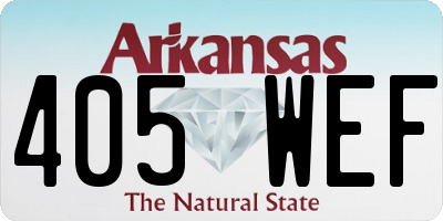 AR license plate 405WEF