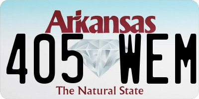 AR license plate 405WEM