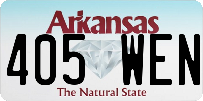 AR license plate 405WEN