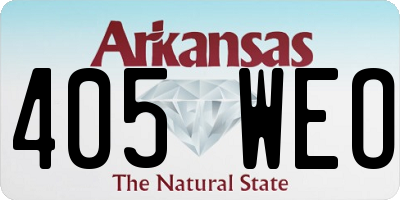 AR license plate 405WEO