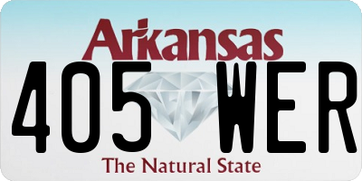 AR license plate 405WER