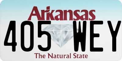 AR license plate 405WEY