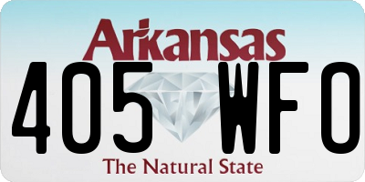 AR license plate 405WFO