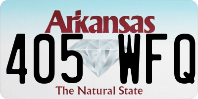 AR license plate 405WFQ