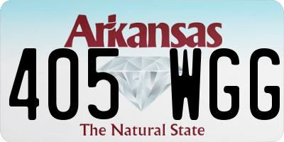 AR license plate 405WGG