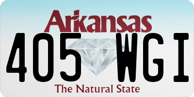 AR license plate 405WGI