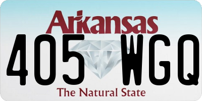 AR license plate 405WGQ