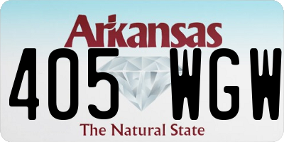 AR license plate 405WGW