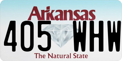 AR license plate 405WHW