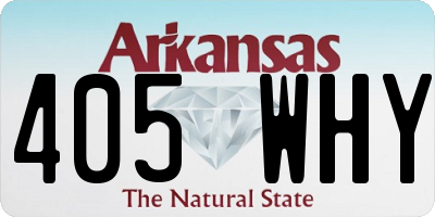 AR license plate 405WHY