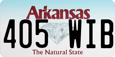 AR license plate 405WIB