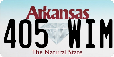 AR license plate 405WIM