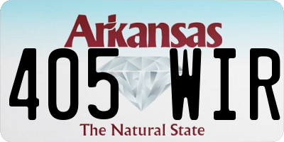 AR license plate 405WIR