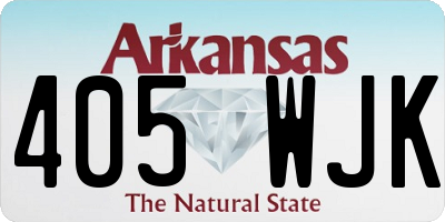 AR license plate 405WJK