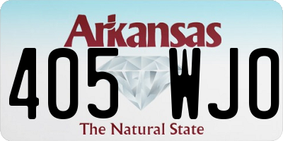 AR license plate 405WJO