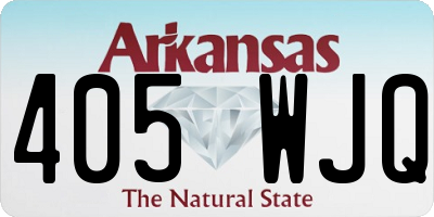 AR license plate 405WJQ