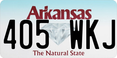 AR license plate 405WKJ