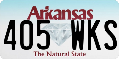 AR license plate 405WKS