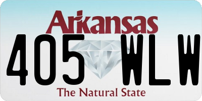 AR license plate 405WLW