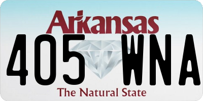 AR license plate 405WNA