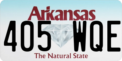 AR license plate 405WQE