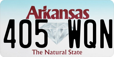 AR license plate 405WQN