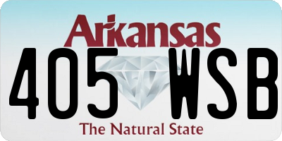 AR license plate 405WSB