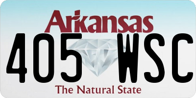 AR license plate 405WSC