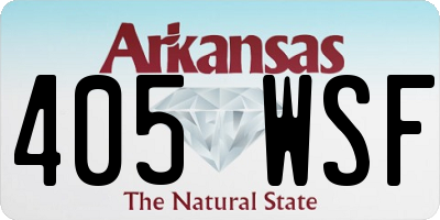 AR license plate 405WSF