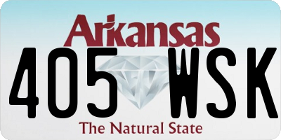AR license plate 405WSK