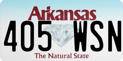 AR license plate 405WSN