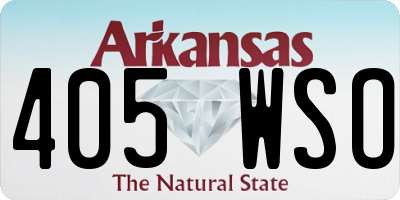 AR license plate 405WSO